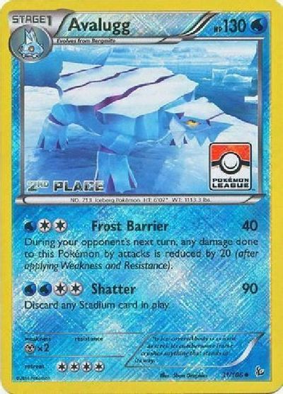 Avalugg - 31/106 (Pokemon League) [2nd Place] card art
