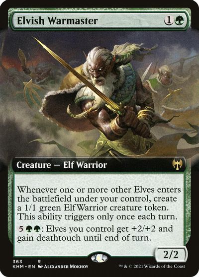 Elvish Warmaster (Extended Art) card art