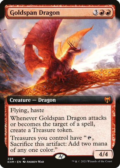 Goldspan Dragon (Extended Art) card art
