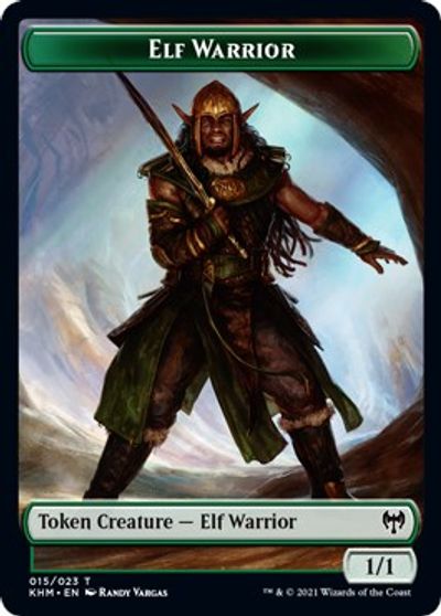 Elf Warrior // Icy Manalith Double-Sided Token card art