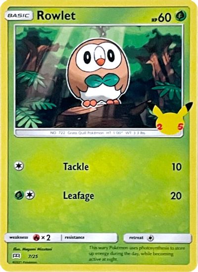 Rowlet - 7/25 card art
