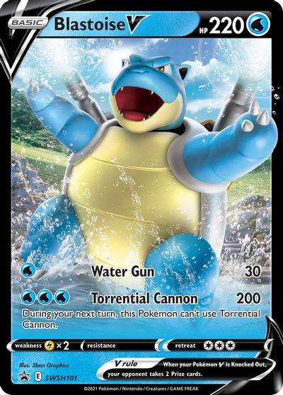 Blastoise V - SWSH101 card art
