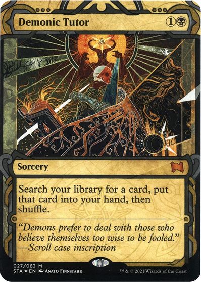 Demonic Tutor (Foil Etched) card art