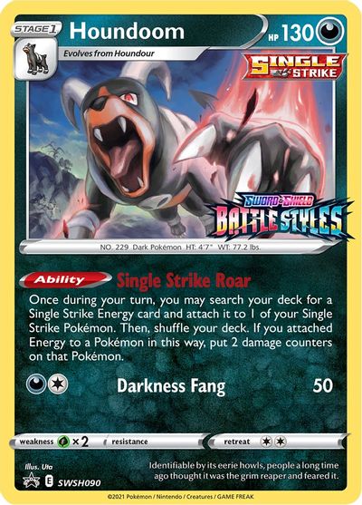 Houndoom - SWSH090 (Prerelease) card art