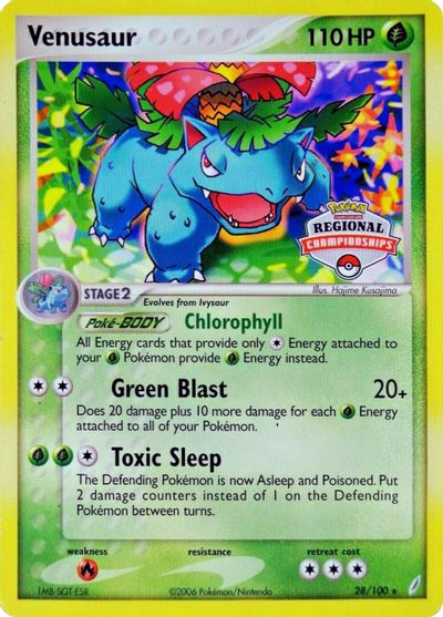 Venusaur - 28/100 (Regional Championships) card art