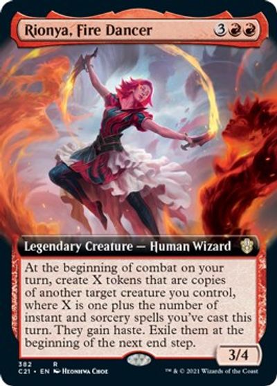 Rionya, Fire Dancer (Extended Art) card art