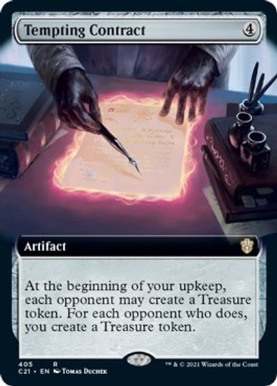 Tempting Contract (Extended Art) card art
