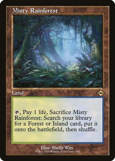 Misty Rainforest (Retro Frame) card art