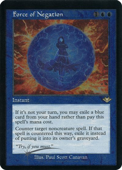 Force of Negation (Retro Frame) (Foil Etched) card art