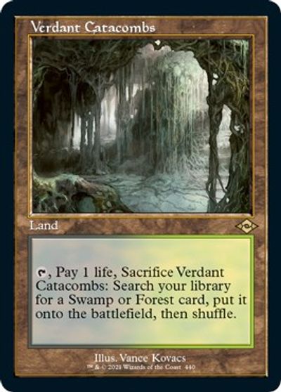 Verdant Catacombs (Retro Frame) (Foil Etched) card art