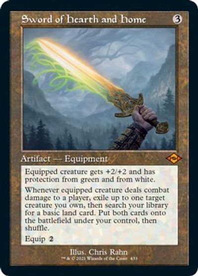 Sword of Hearth and Home (Retro Frame) (Foil Etched) card art
