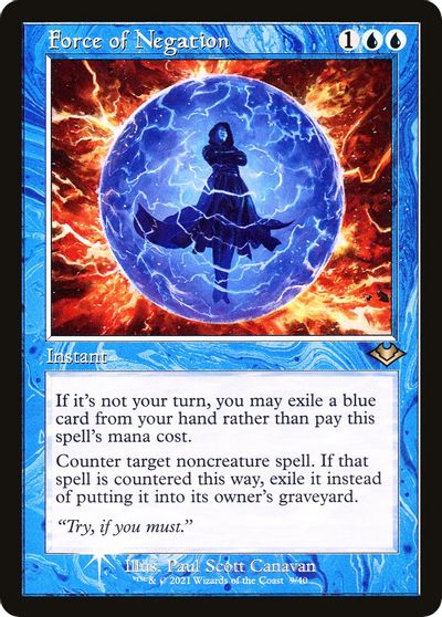 Force of Negation (Retro Frame) card art