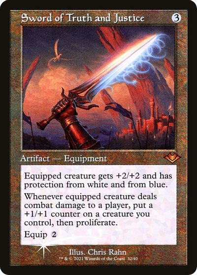Sword of Truth and Justice (Retro Frame) card art