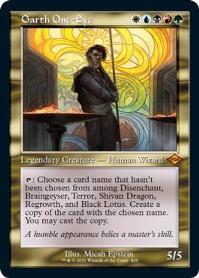 Garth One-Eye (Retro Frame) (Foil Etched) card art