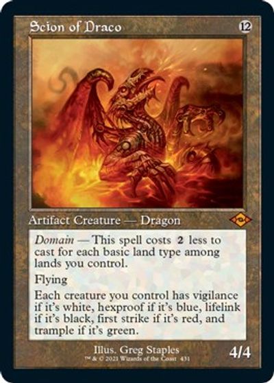 Scion of Draco (Retro Frame) (Foil Etched) card art