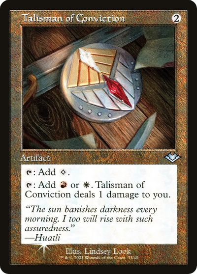 Talisman of Conviction (Retro Frame) card art