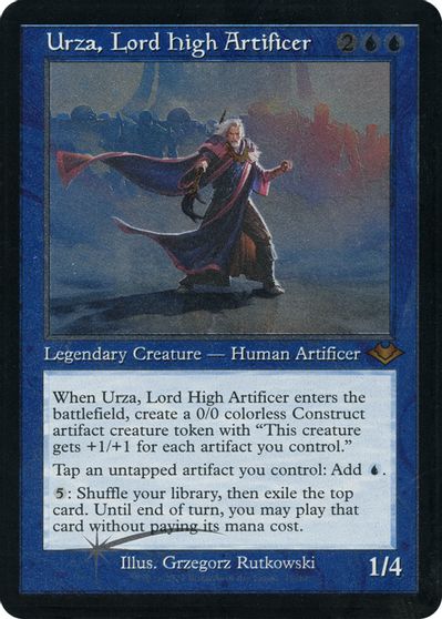 Urza, Lord High Artificer (Retro Frame) (Foil Etched) card art