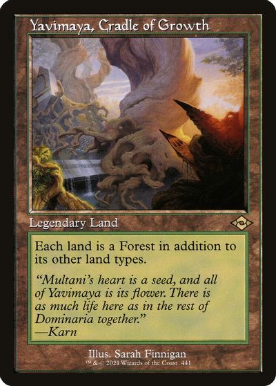 Yavimaya, Cradle of Growth (Retro Frame) card art