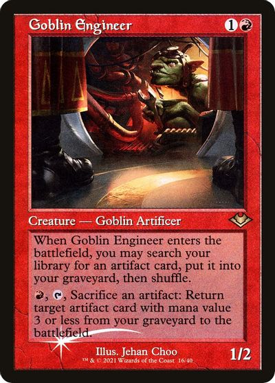Goblin Engineer (Retro Frame) card art