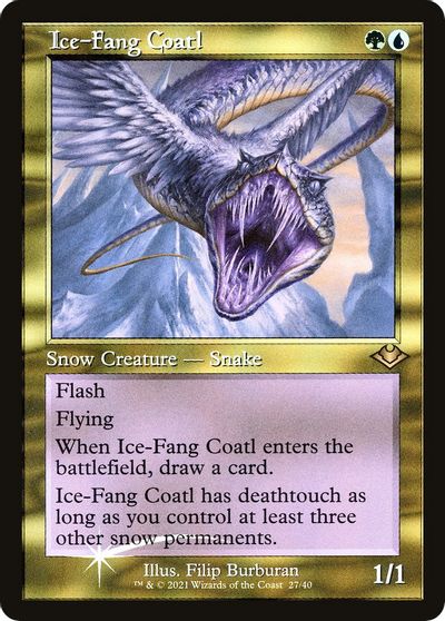 Ice-Fang Coatl (Retro Frame) card art