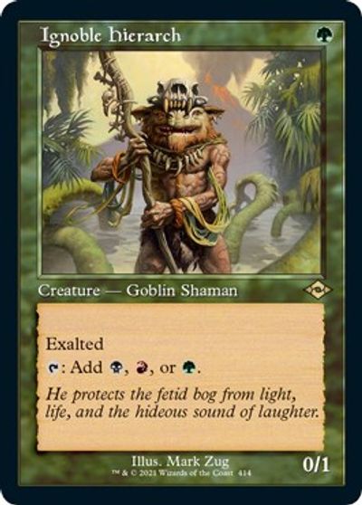 Ignoble Hierarch (Retro Frame) (Foil Etched) card art