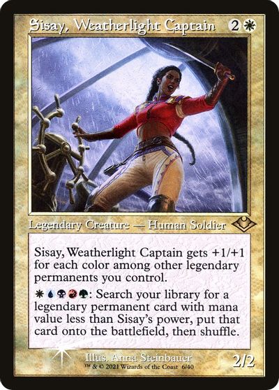 Sisay, Weatherlight Captain (Retro Frame) card art