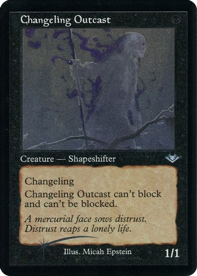 Changeling Outcast (Retro Frame) (Foil Etched) card art