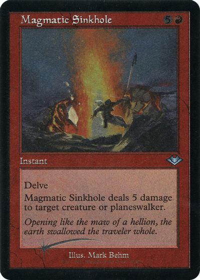 Magmatic Sinkhole (Retro Frame) (Foil Etched) card art