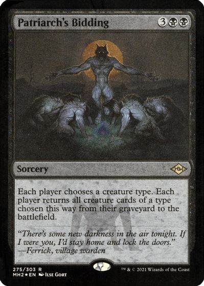 Patriarch's Bidding (Foil Etched) card art