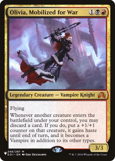 Olivia, Mobilized for War card art