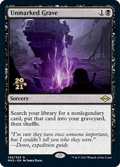 Unmarked Grave card art