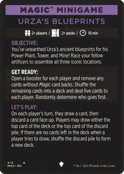 Magic Minigame: Urza's Blueprints card art