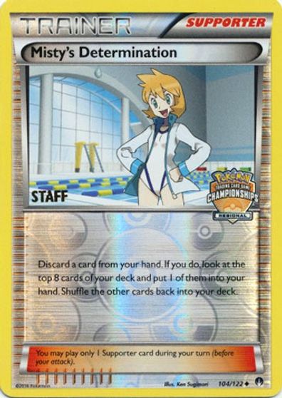 Misty's Determination - 104/122 (Regional Championships) [Staff] card art