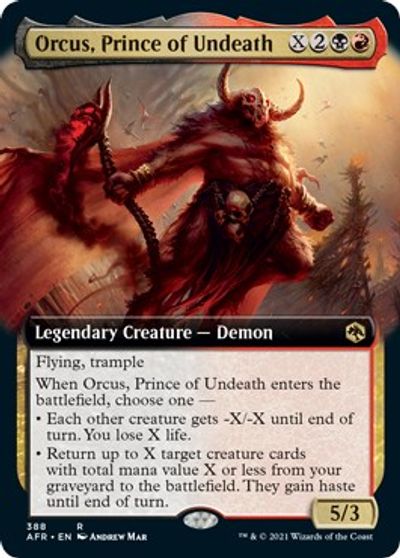 Orcus, Prince of Undeath (Extended Art) card art