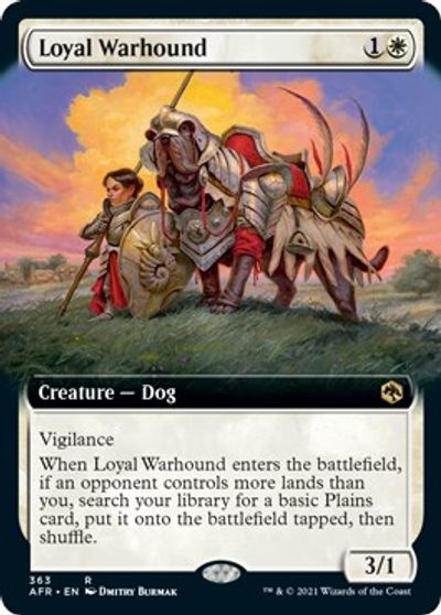 Loyal Warhound (Extended Art) card art