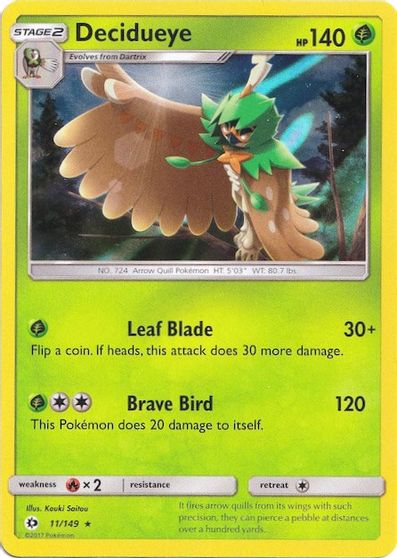 Decidueye - 11/149 (Water Web Holo) card art