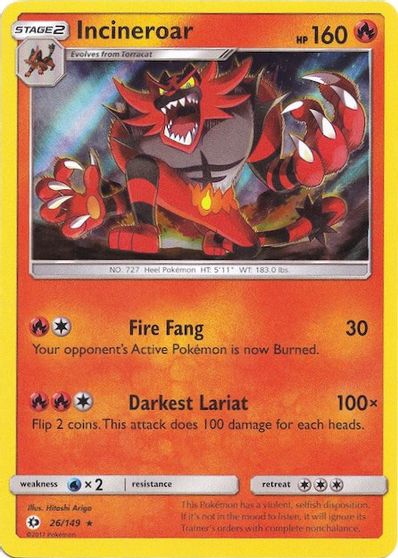 Incineroar - 26/149 (Water Web Holo) card art