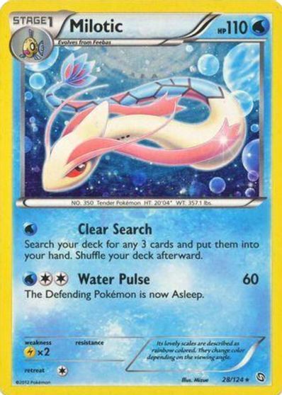 Milotic - 28/124 (Cosmos Holo) card art
