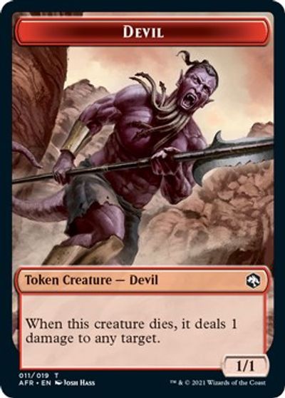 Devil // Emblem - Zariel, Archduke of Avernus Double-Sided Token card art