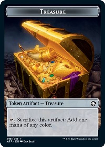 Treasure // Emblem - Ellywick Tumblestrum Double-Sided Token card art