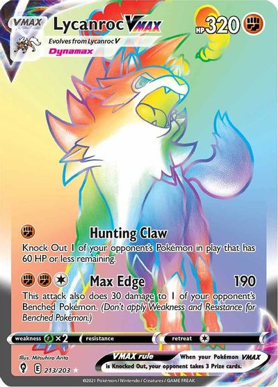 Lycanroc VMAX (Secret) card art