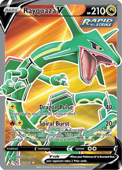 Rayquaza V (Full Art) card art