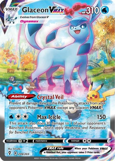 Glaceon VMAX (Alternate Art Secret) card art