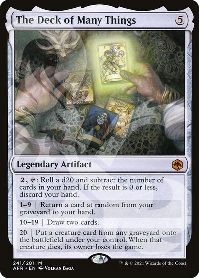 The Deck of Many Things card art