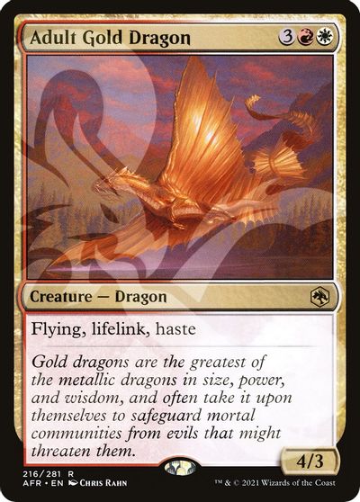 Adult Gold Dragon card art