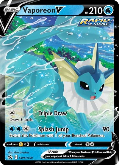 Vaporeon V - SWSH150 card art