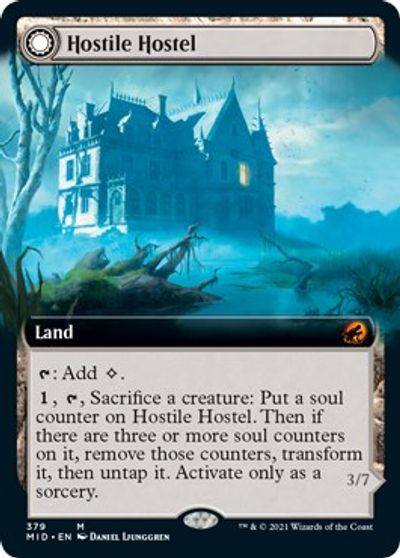 Hostile Hostel (Extended Art) card art