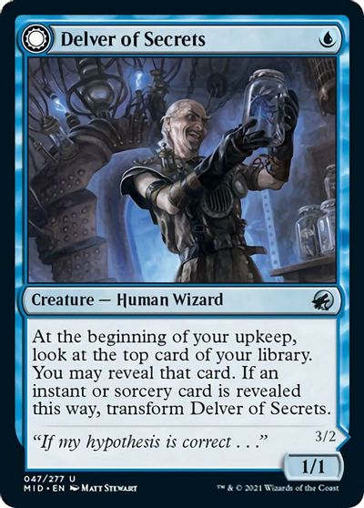 Delver of Secrets card art