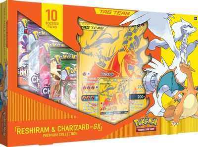 Reshiram & Charizard GX Premium Collection card art