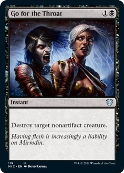 Go for the Throat card art